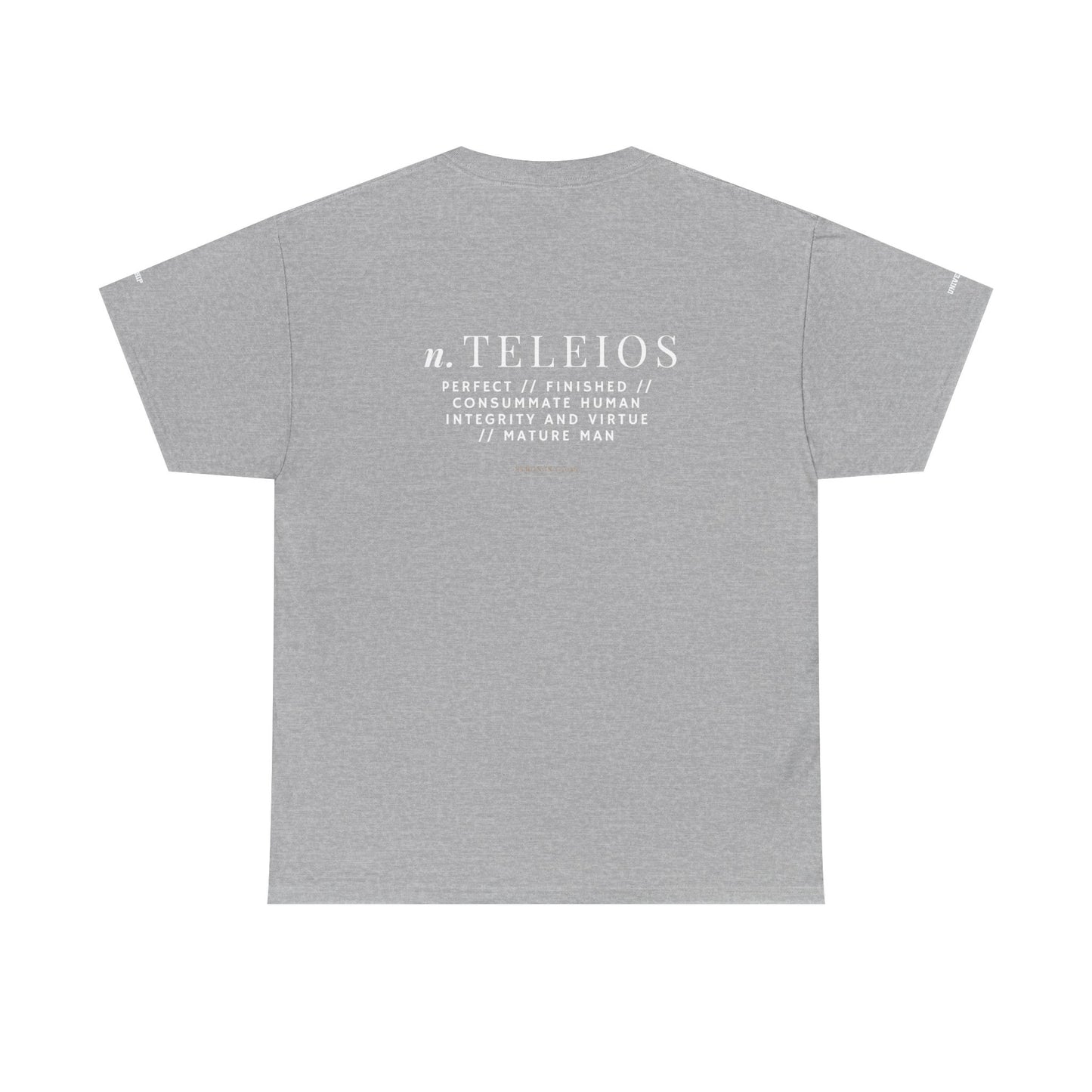 'Teleios' Unisex Minimal Graphic Tee - Christian Apparel