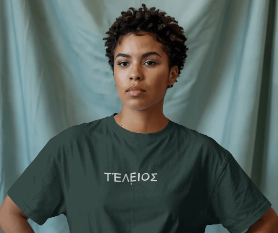 'Teleios' Unisex Minimal Graphic Tee - Christian Apparel