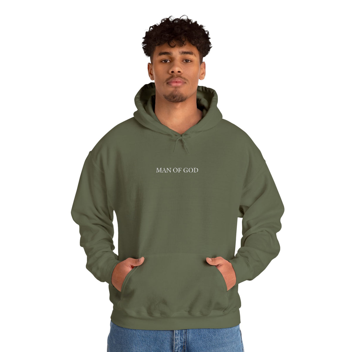 “Man of God” Premium Hoodie: Faith-Driven Men’s Sweatshirt for Strength & Purpose | Christian Streetwear for Fall & Winter | Perfect Gift for Bold Believers