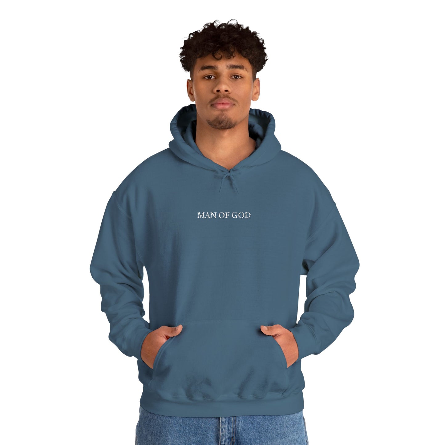 “Man of God” Premium Hoodie: Faith-Driven Men’s Sweatshirt for Strength & Purpose | Christian Streetwear for Fall & Winter | Perfect Gift for Bold Believers