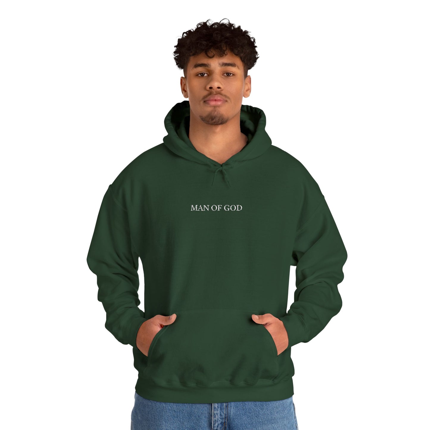 “Man of God” Premium Hoodie: Faith-Driven Men’s Sweatshirt for Strength & Purpose | Christian Streetwear for Fall & Winter | Perfect Gift for Bold Believers