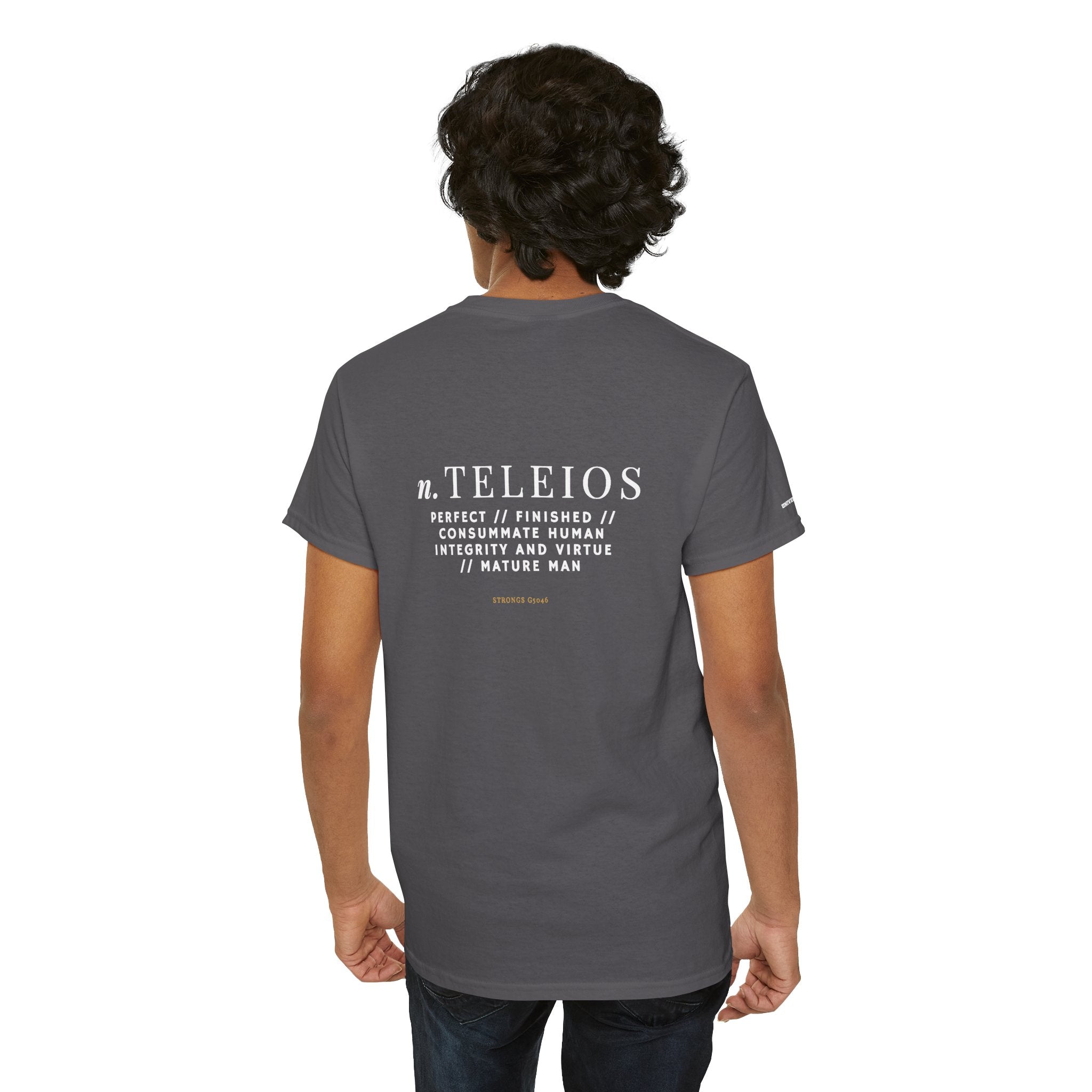 'Teleios' Unisex Minimal Graphic Tee - Christian Apparel