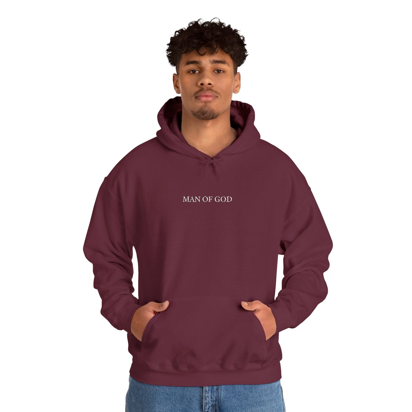 “Man of God” Premium Hoodie: Faith-Driven Men’s Sweatshirt for Strength & Purpose | Christian Streetwear for Fall & Winter | Perfect Gift for Bold Believers