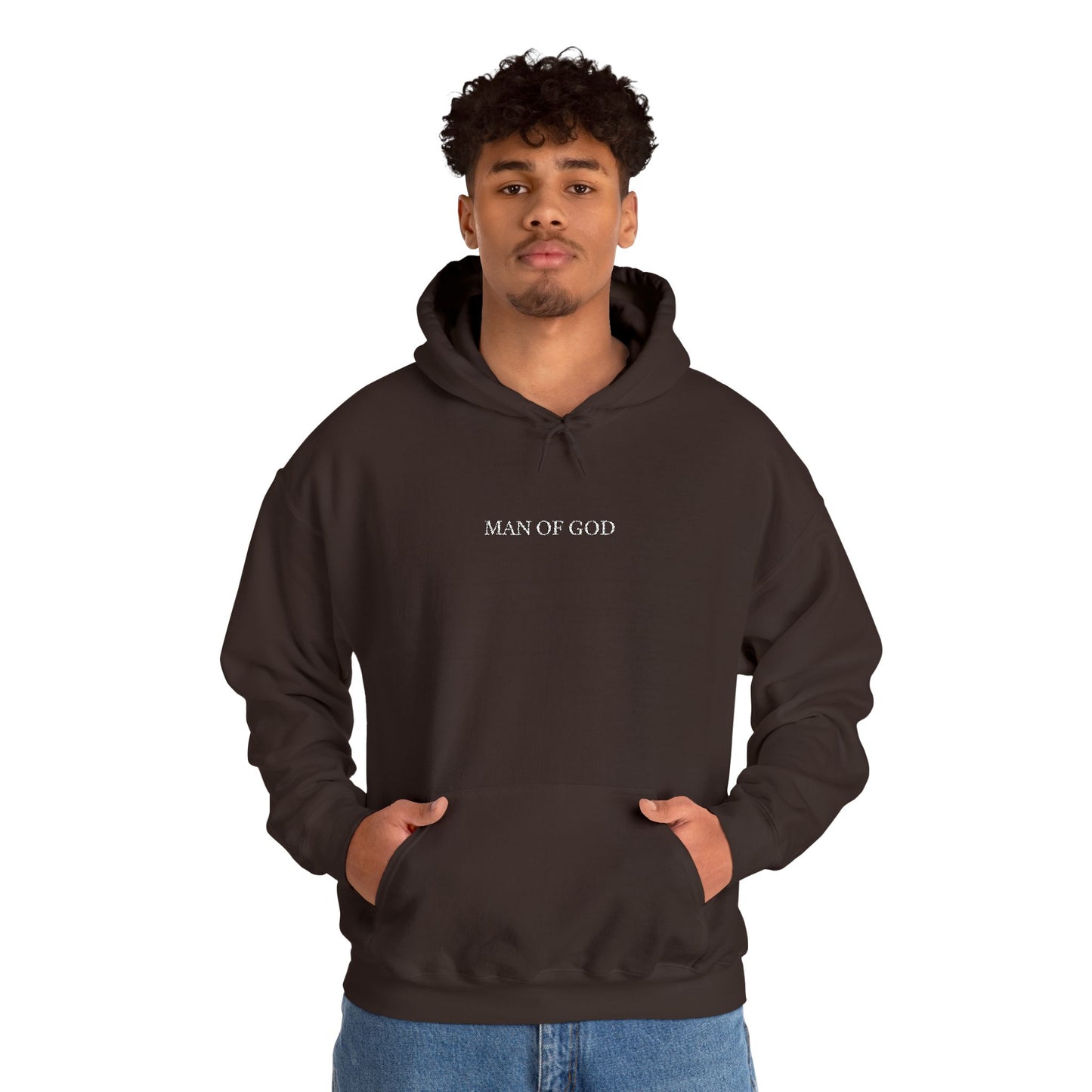 “Man of God” Premium Hoodie: Faith-Driven Men’s Sweatshirt for Strength & Purpose | Christian Streetwear for Fall & Winter | Perfect Gift for Bold Believers