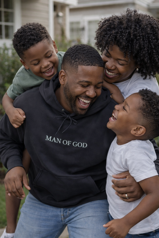 “Man of God” Premium Hoodie: Faith-Driven Men’s Sweatshirt for Strength & Purpose | Christian Streetwear for Fall & Winter | Perfect Gift for Bold Believers